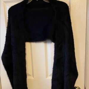 Banana Republic Black Fuzzy Shrug